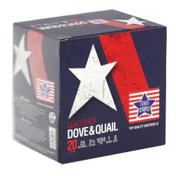 PPU CDQ82808 Stars & Stripes Dove & Quail Game Load Shotshell 20 Ga, 2 3/4'', 1 oz, #8, 1250 fps, 25 Rnd