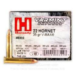 VARMINT EXPRESS AMMO 22 HORNET 35GR V-MAX