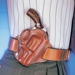 Galco Combat Master Belt Holster 2-2.25 Inch Barrel Colt/Cobra/Ruger Sp101/Taurus 327/605/85 Titanium/94 Tan Right Hand