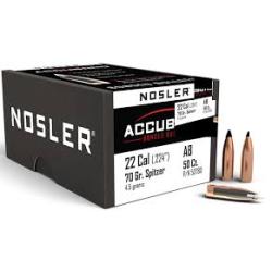 22 CALIBER (0.224'') 70GR ACCUBOND SPITZER BULLETS