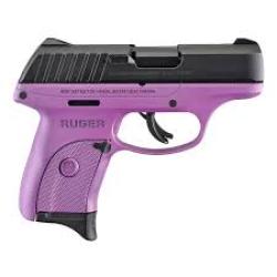 Ruger EC9s 9mm semi auto pistol, Purple frame