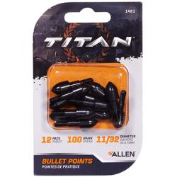 Allen 1461 Bullet Points 100gr Black 12 Pack