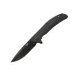 Bear & Son Cutlery 778B Drop Point Sideliner Folding Knife, 3 1/4" Blade, Black Zytel Handle, Pocket Clip