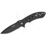 Bear & Son Cutlery 61511 Framelock, 3 1/8" Blade, Stainless Handles, Black Blade, Black Handles, Clip