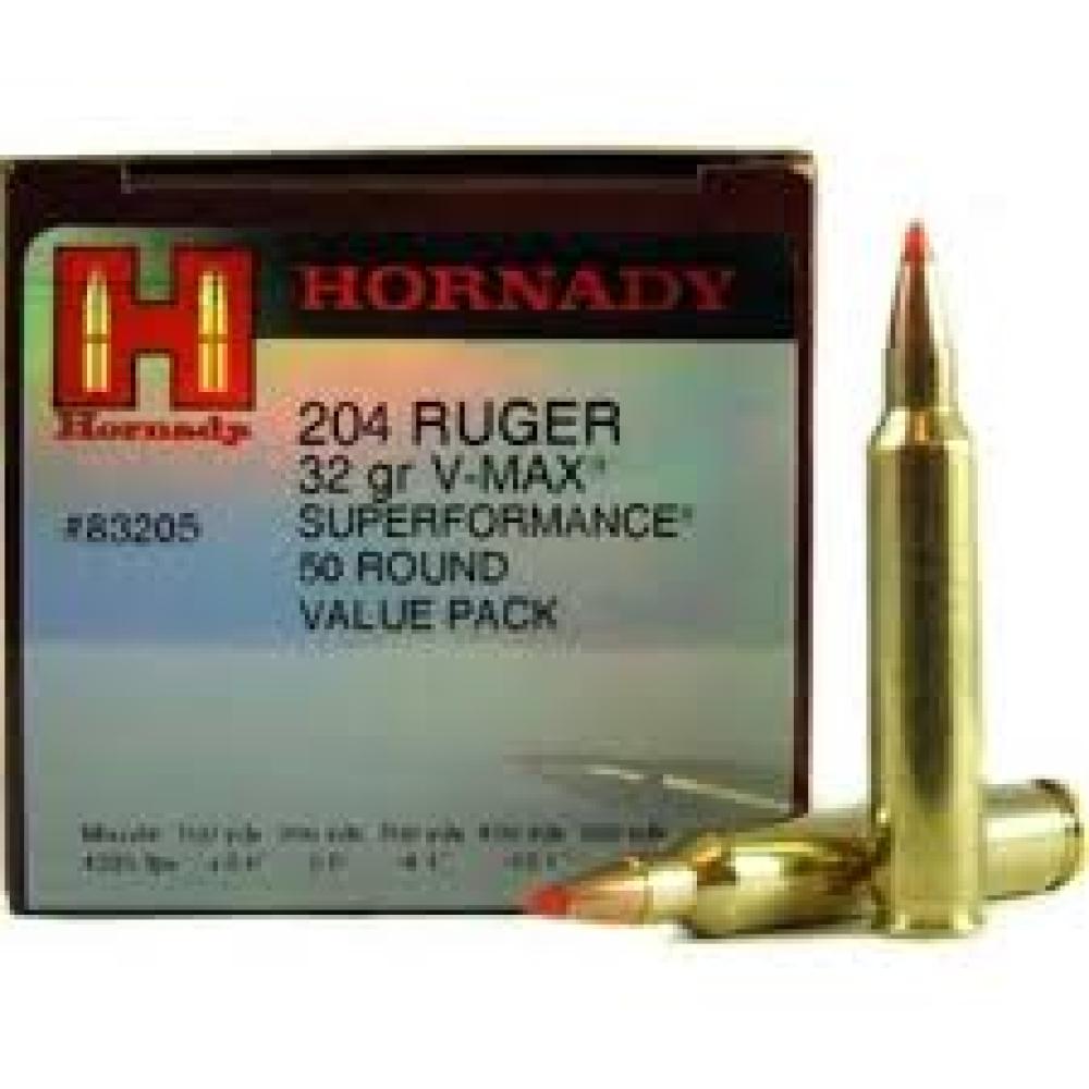 Hornady 204 Ruger 32gr V-Max 50pk