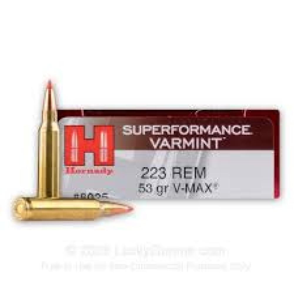 SUPERFORMANCE VARMINT AMMO 223 REMINGTON 53GR V-MAX