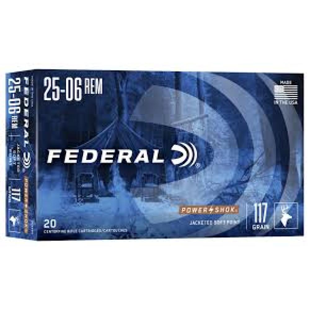 POWER-SHOK AMMO 25-06 REMINGTON 117GR SP