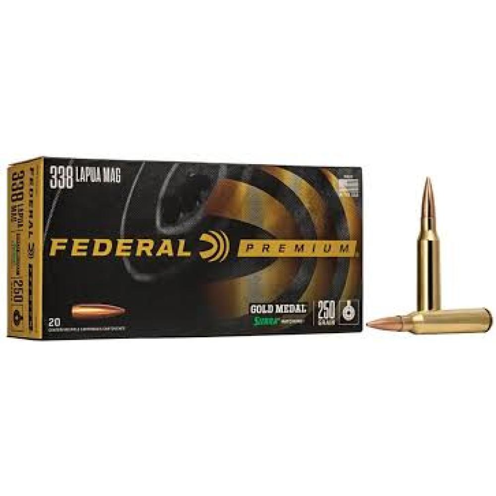 Federal Ammo 338 Lapua 250gr Sierra Matchking BTHP 20bx