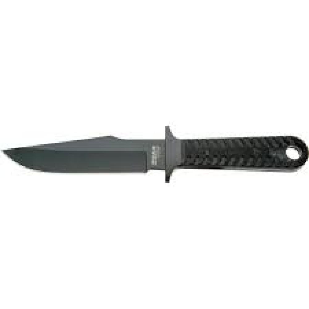 Bear & Son Cutlery 61108 Compact Fighter, 5" Blade, All Black, G10 Handles, Ballistic Sheath