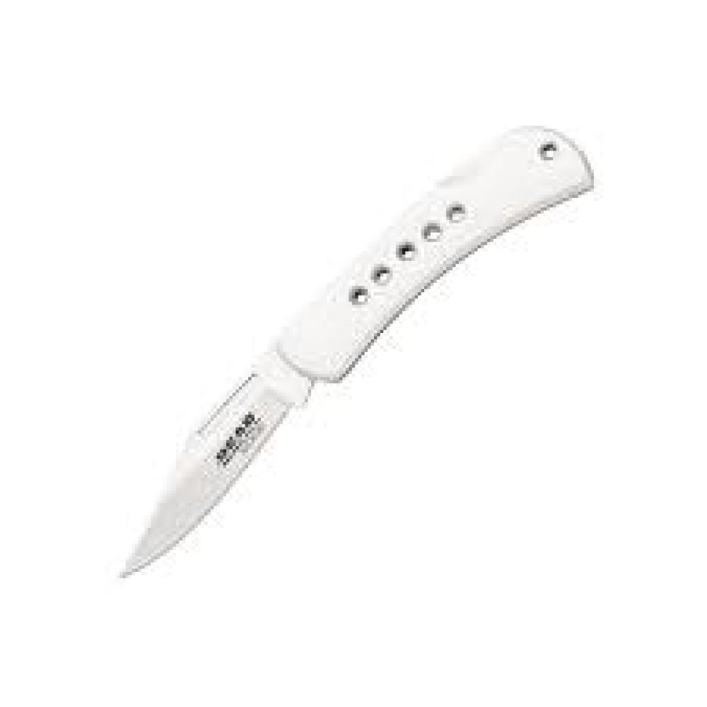 Bear & Son Cutlery 71115 Lockback, 1 13/16" Blade, All Stainless Steel, Holes in Handles