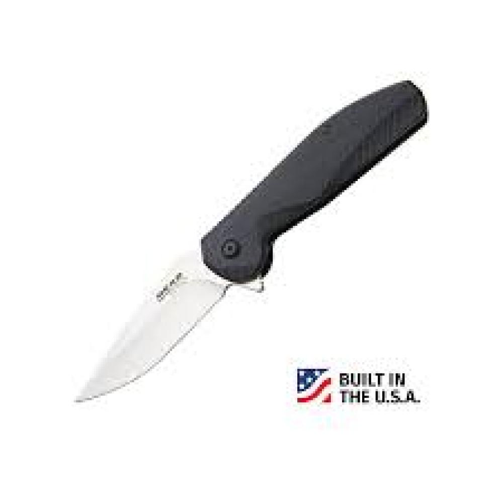 Bear & Son Cutlery 61126 Sideliner, 3 1/2" Blade, Black G10 Handle, Satin Blade, Clip, Ball Bearing Action, Assisted Open