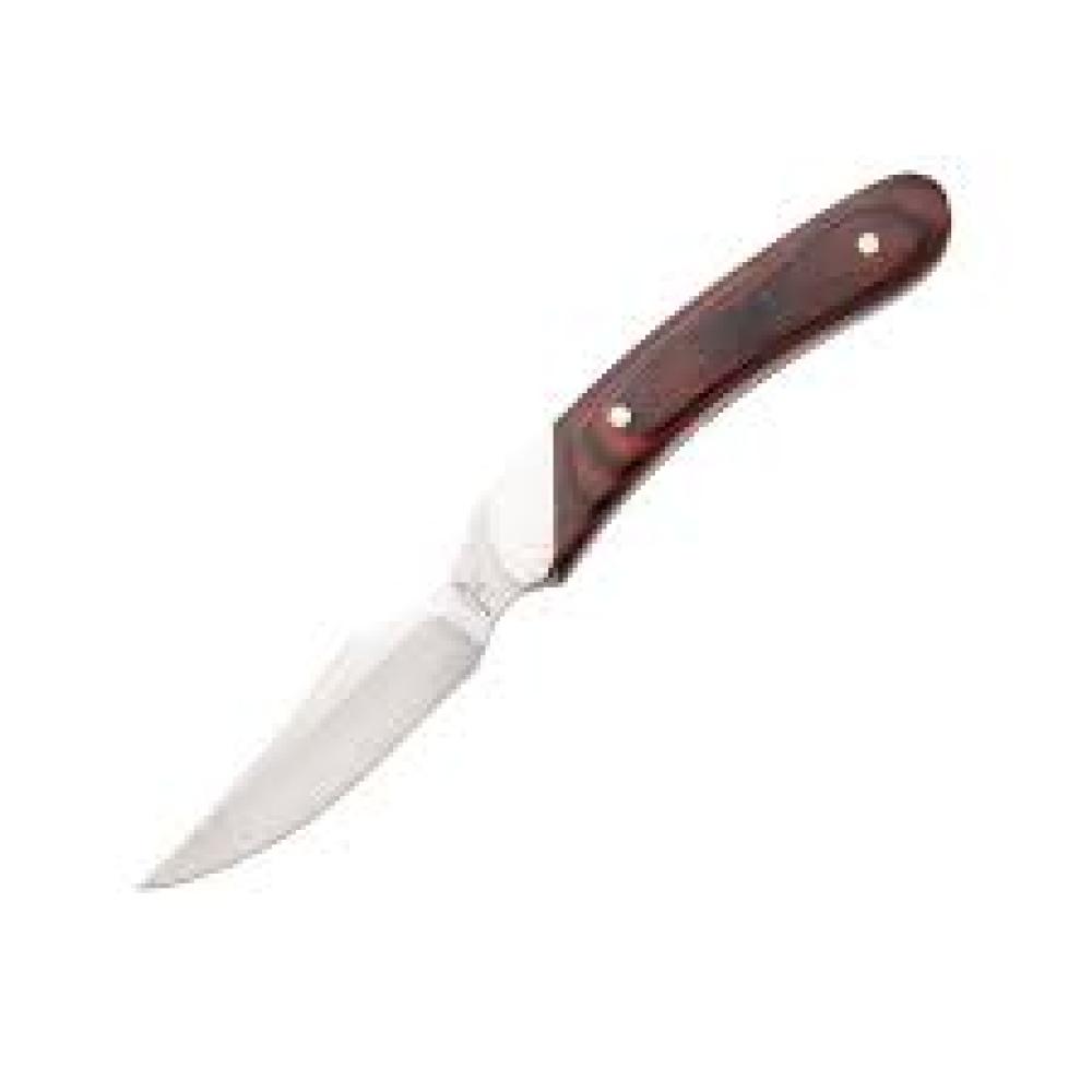 Bear & Son Cutlery 2009R Caper, Fixed Knife, 2 1/2" Blade, Rosewood Handles, Leather Sheath