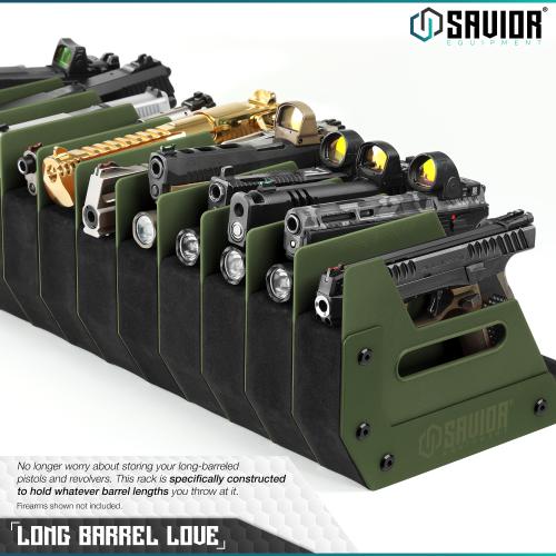 Savior Equipment 12-Slot Pistol Rack – OD Green
