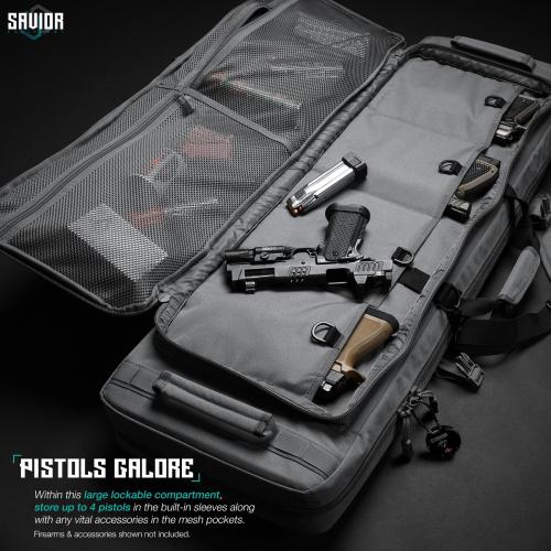 Double Rifle Bag - Specialist Series - 46" Gray (RB-4613DG-WS-GS)