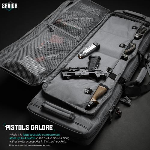 Double Rifle Bag - Specialist Series - 42" Gray (RB-4213DG-WS-GS)