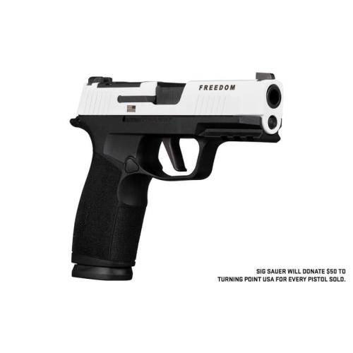 SIG Sauer P365 XMacro Freedom — 9mm | 3.7" Barrel | 17-Round | Limited Edition White Cerakote “Freedom” Engraving
