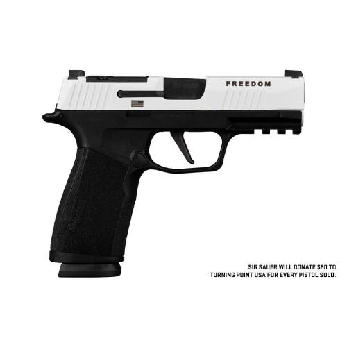 SIG Sauer P365 XMacro Freedom — 9mm | 3.7" Barrel | 17-Round | Limited Edition White Cerakote “Freedom” Engraving