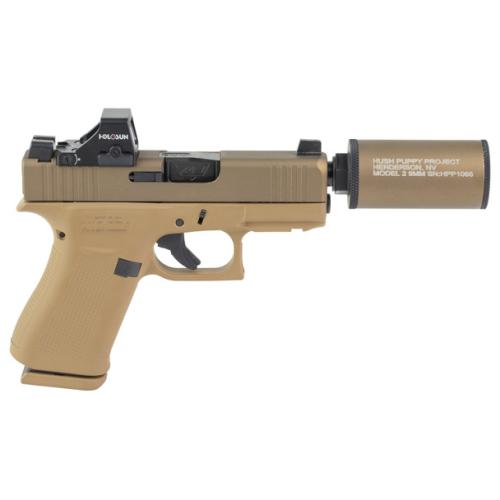 Glock 43X MOS Hush Puppy Project Bundle w/ Holosun 407K & Hush Puppy Project Model 2 Suppressor
