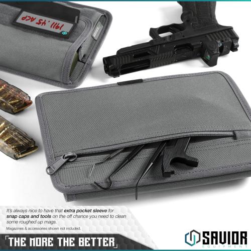 Savior Equipment Mag Buddy — Pistol Mag Pouch (2-Pack), SW Gray, Holds 10 Magazines | Magazine Storage | MP-FD-PISX5-2P-GS