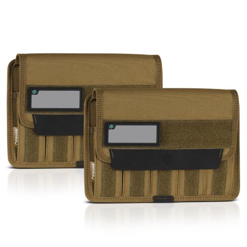 Savior Equipment Mag Buddy — Pistol Mag Pouch (2-Pack), Dark FDE, Holds 10 Magazines | Magazine Storage | MP-FD-PISX5-2P-TN