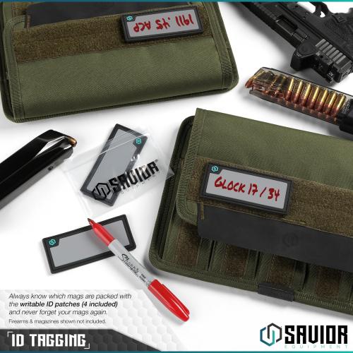 Savior Equipment Mag Buddy — Pistol Mag Pouch (2-Pack), OD Green, Holds 10 Magazines | Magazine Storage | MP-FD-PISX5-2P-OG
