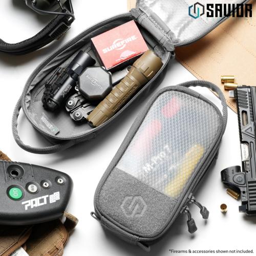 Savior Equipment CORE 8X4 Pouch w/ Hook Backing (2-Pack) — Dark FDE | Tactical Storage Pouch | SP-CORE8X4-2P-TN