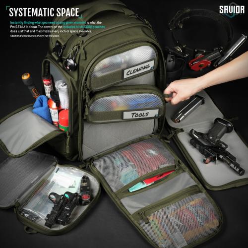 Savior Equipment PRO S.E.M.A. Competition Backpack — XL Range Pack | Tactical Gear Storage | BP-SEMAXL-PRO-OG