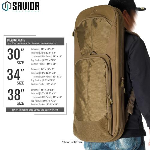 Savior Specialist Covert Single Rifle Case — 34" Soft Rifle Case | Rifle Case | RB-SGSPORT34-WS-TN