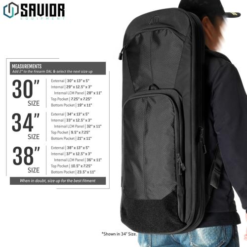 Savior Specialist Covert Single Rifle Case — 38" Soft Rifle Case | Rifle Case | RB-SGSPORT38-WS-BK