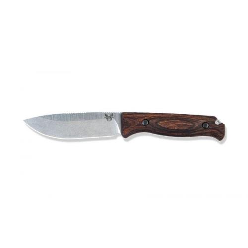 Benchmade Saddle Mountain Skinner — Stabilized Wood | Fixed-Blade Hunting Knife | 15002