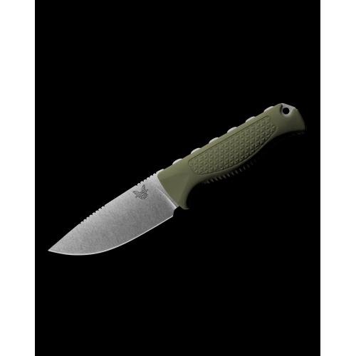 Benchmade Steep Country — Dark Olive Santoprene® | Fixed-Blade Hunting Knife | 15006-01