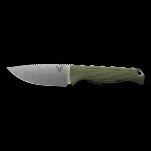 Benchmade Steep Country — Dark Olive Santoprene® | Fixed-Blade Hunting Knife | 15006-01