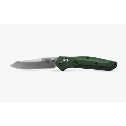 Benchmade 940 Osborne — S30V Reverse Tanto, Green Aluminum | Folding Knife | 940
