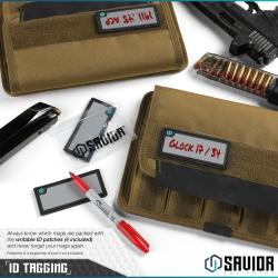 Savior Equipment Mag Buddy — Pistol Mag Pouch (2-Pack), Dark FDE, Holds 10 Magazines | Magazine Storage | MP-FD-PISX5-2P-TN