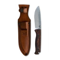 Benchmade Saddle Mountain Skinner — Stabilized Wood | Fixed-Blade Hunting Knife | 15002