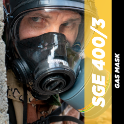 Mestel Safety SGE 400/3 Gas Mask — 40mm NATO / EN148-1 | Full-Face PPE Respirator | 033982 / 033994