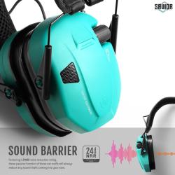 Savior Equipment Apollo Electronic Sound Suppressors — Teal | Electronic Hearing Protection | EM-APOLLO-TE