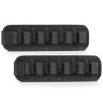 Velcro - Shotgun Shell Holder - 6 slots - Black, 2-Pack (MP-TNS-12G-SIX-2P-BK)