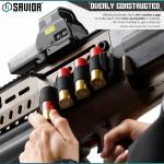 Velcro - Shotgun Shell Holder - 4 slots - Black, 2-Pack (MP-TNS-12G-QUAD-2P-BK)