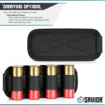 Velcro - Shotgun Shell Holder - 4 slots - Black, 2-Pack (MP-TNS-12G-QUAD-2P-BK)