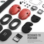 Savior Equipment Apollo Electronic Sound Suppressors — Carmine Red | Electronic Hearing Protection | Part Number EM-APOLLO-RD