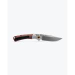 Benchmade Mini Crooked River — S30V Clip-Point, Gray Aluminum & Stabilized Wood | Folding Knife | 15085-2