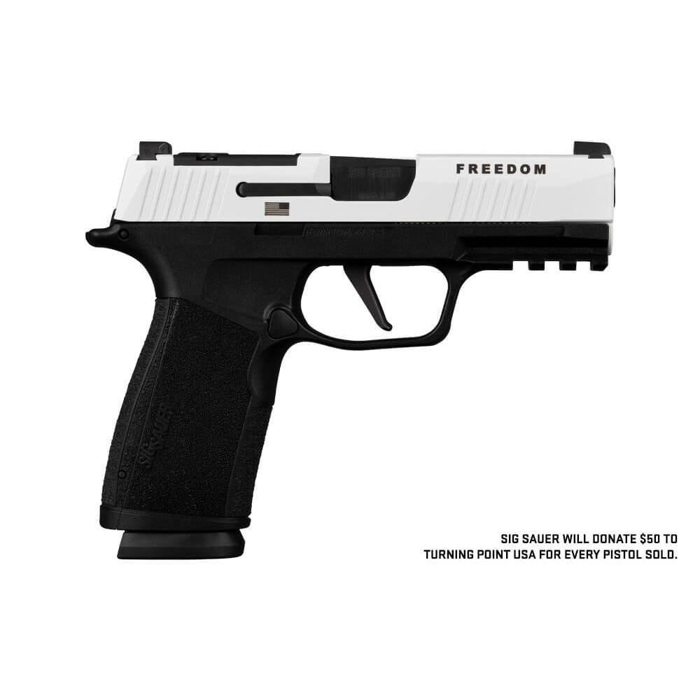 SIG Sauer P365 XMacro Freedom — 9mm | 3.7" Barrel | 17-Round | Limited Edition White Cerakote “Freedom” Engraving