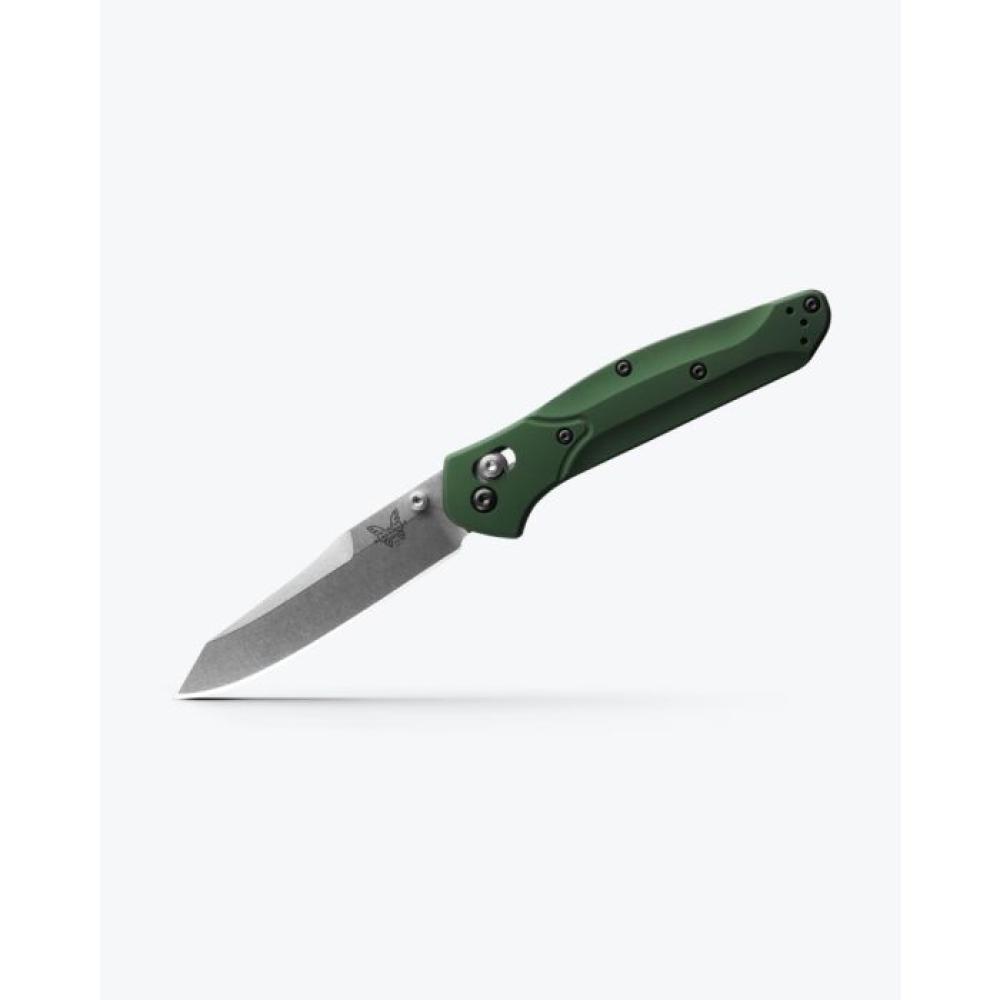Benchmade 940 Osborne — S30V Reverse Tanto, Green Aluminum | Folding Knife | 940