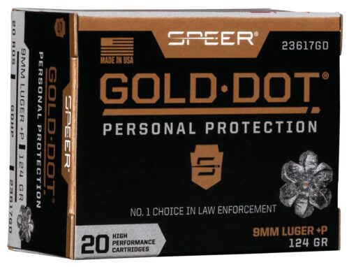 9MM 124G GOLD DOT +P