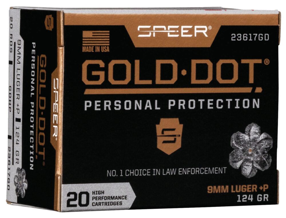 9MM 124G GOLD DOT +P