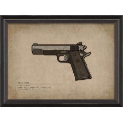 Vintage Handgun Wall Art 13x18