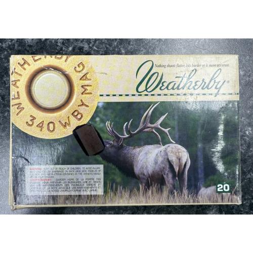.340 WBY MAGNUM ULTRA-HIGH VELOCITY AMMO - 200 GAIN -  BALLISTIC TIP