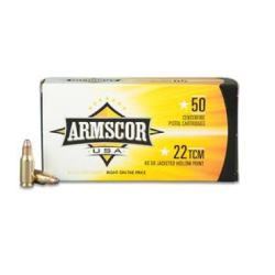 22 TCM 50 Rounds Ammunition Armscor Precision Inc 40 Grain Hollow Point