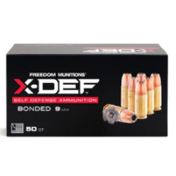 X-DEFENSE 9MM LUGER AMMO- 124GR HP